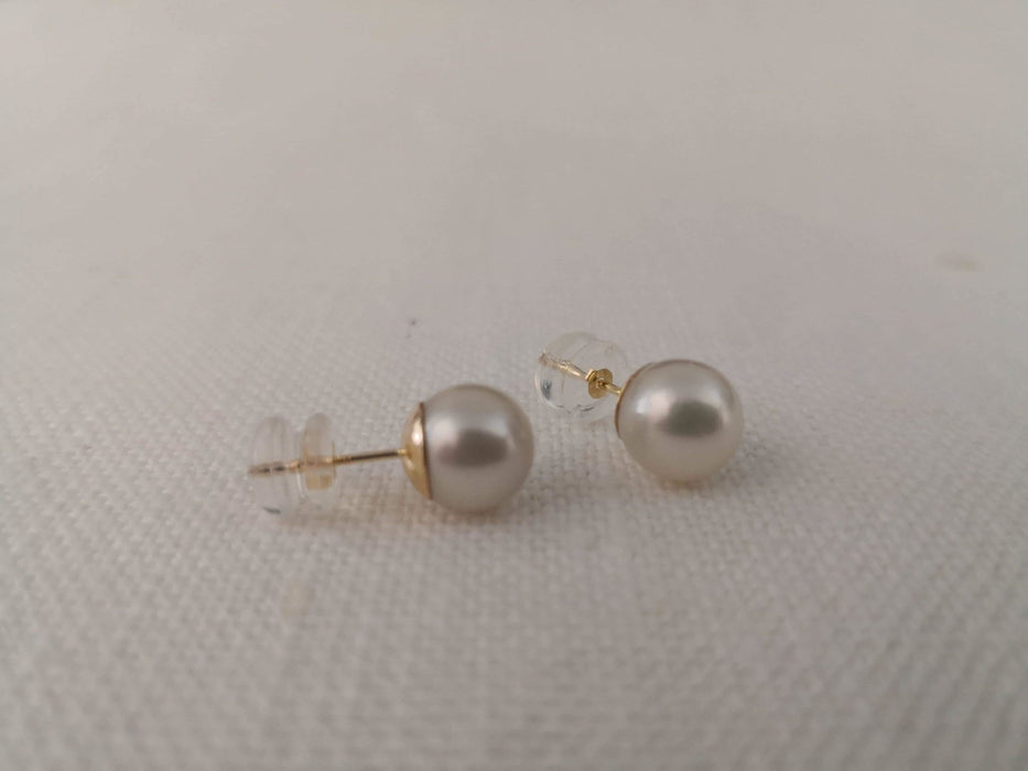 South Sea Pearl Earrings 8 mm Round 14 karats Gold - Only at  The South Sea Pearl