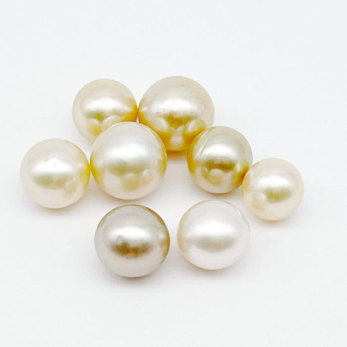 South Sea Pearls 10-12 mm Natural Colors Grade 1 Wholesale Lot 8 Pieces - The South Sea Pearl