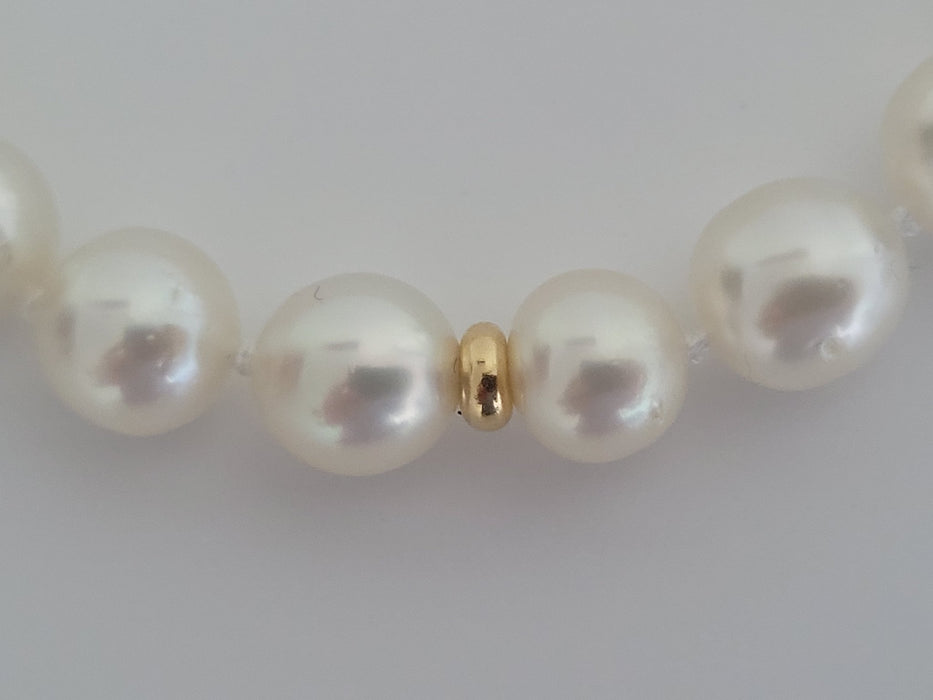 South Sea Pearls 8-9 mm White Natural Color, 18 Karata Yellow Solid Gold - Only at  The South Sea Pearl