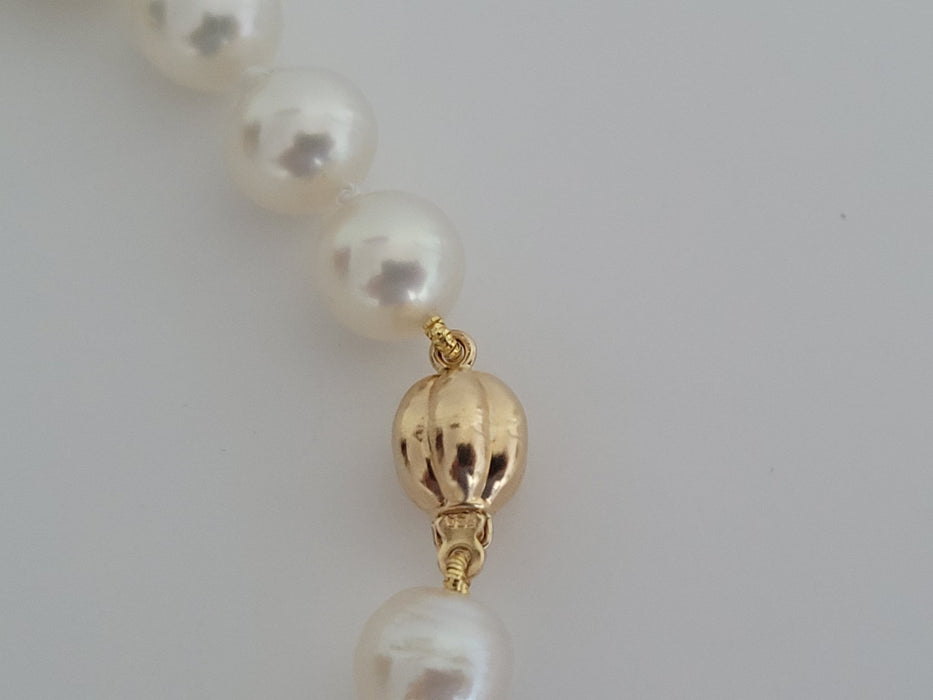 South Sea Pearls 8-9 mm White Natural Color, 18 Karata Yellow Solid Gold - Only at  The South Sea Pearl