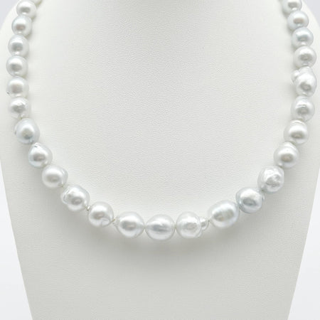 South Sea Pearls 9-12 mm White-Silver Baroque Shape, 18 Karat Gold - Only at  The South Sea Pearl