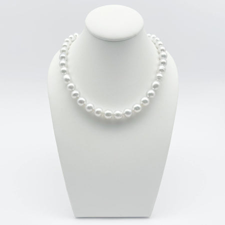 South Sea Pearls Necklace 9-10 mm, Silver Color, High Luster, 18 Karat Gold Clasp - Only at  The South Sea Pearl