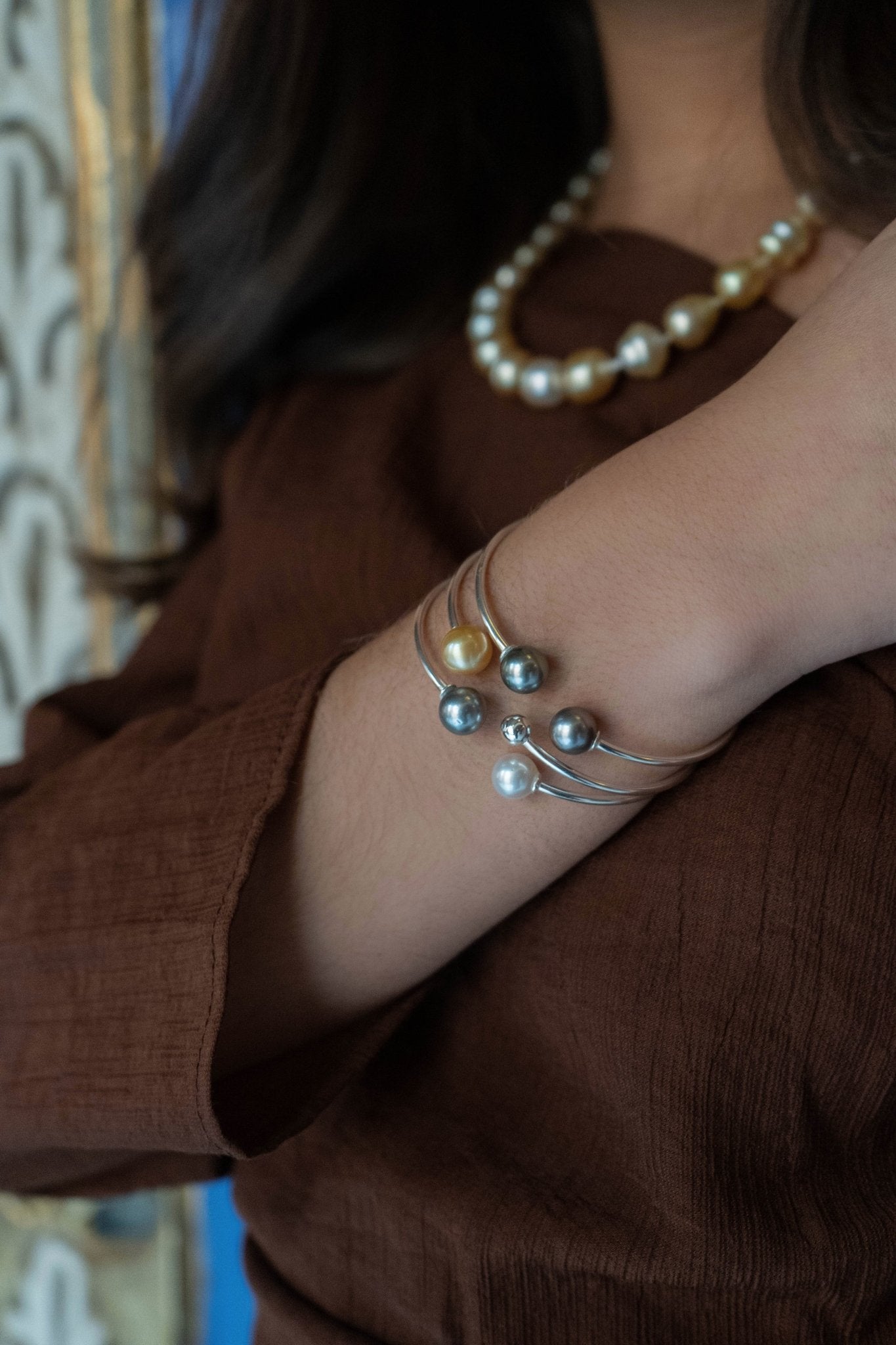 Austrian Crystal Pearl Bracelet Set With Enamel Fashion Charm - Etsy UK |  Crystal pearls, Bracelet set, Pearl bracelet