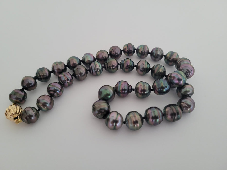 Tahiti Pearl Necklace 10-11 mm, Natural Color amd High Luster - Only at  The South Sea Pearl