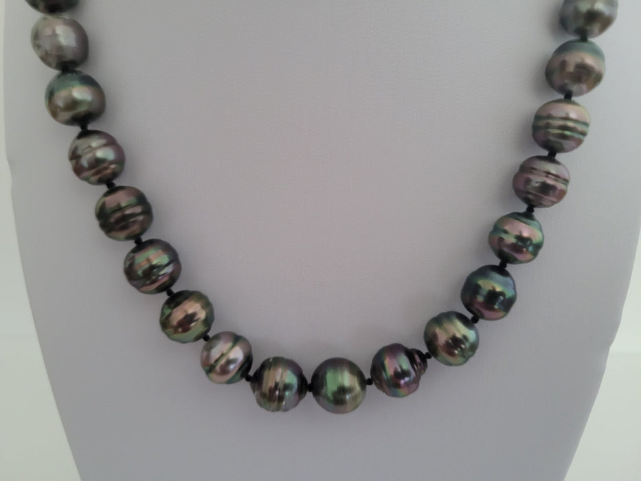 Tahiti Pearl Necklace 10-11 mm, Natural Color amd High Luster - Only at  The South Sea Pearl