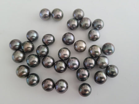 Tahiti Pearls 10 mm Semi-Round, High Luster, Wholesale Lot of 32 pieces - Only at  The South Sea Pearl