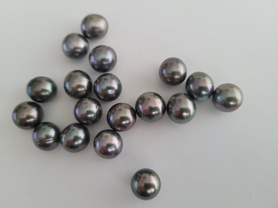 Tahiti Pearls 11 mm Semi-Round, High Luster and Orient , Wholesale Lot 18 pieces - Only at  The South Sea Pearl