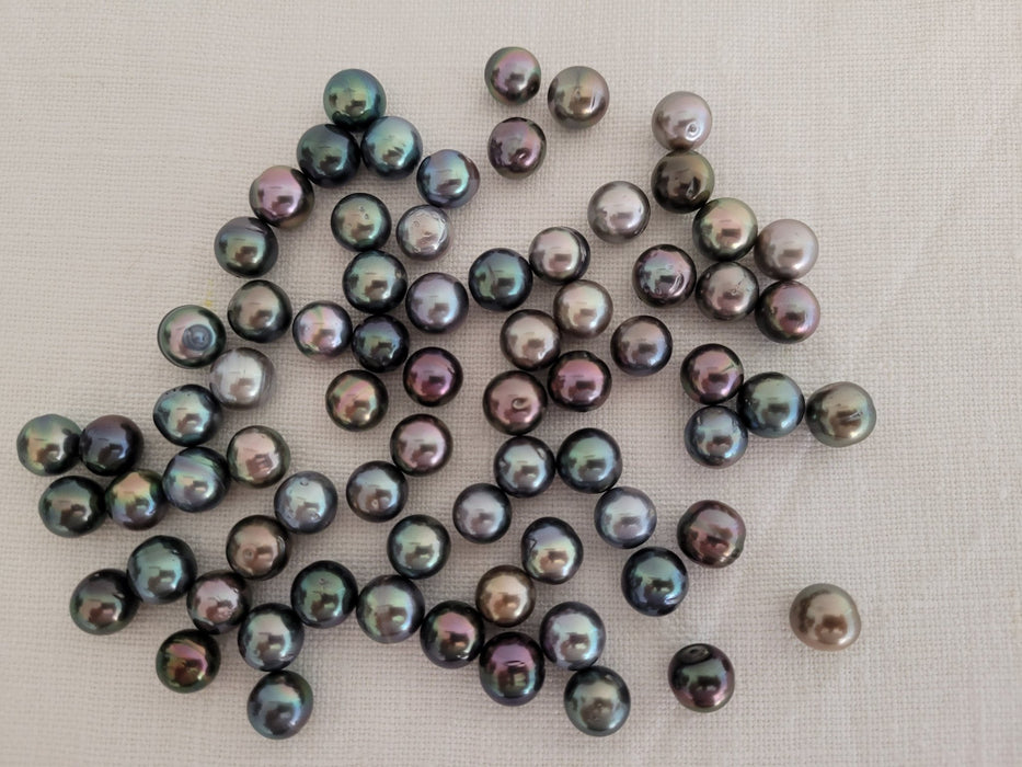 Tahiti Pearls 9 mn Natural Dark Multicolor, High Luster, Wholesale Lot - Only at  The South Sea Pearl