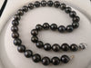 Tahiti Pearls necklace 11-12 mm natural dark black color - Only at  The South Sea Pearl
