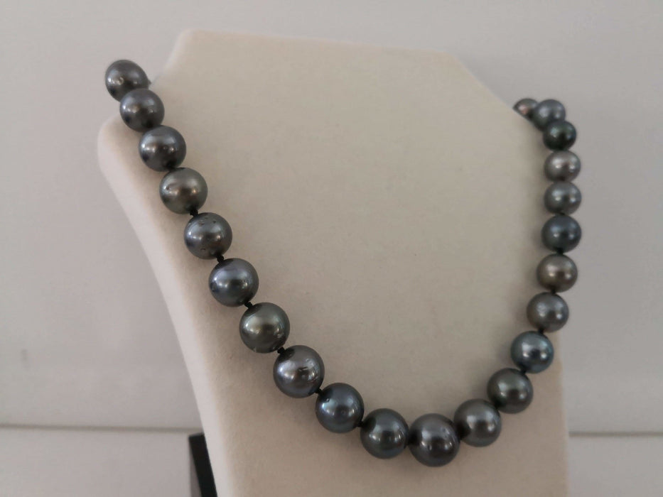 Tahiti Pearls necklace 12-14 mm dark color - Only at  The South Sea Pearl