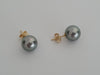 18 Karat gold Tahiti Pearls 10 mm round natural color | South Sea Pearls |  The South Sea Pearl